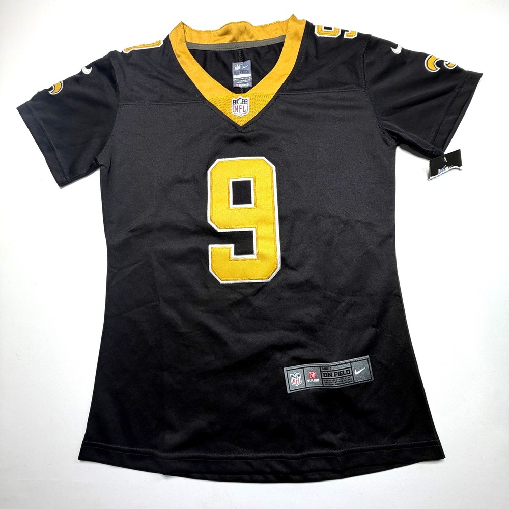 Nike Drew Brees Saints Jersey Youth M Petite Women Black NFL #9